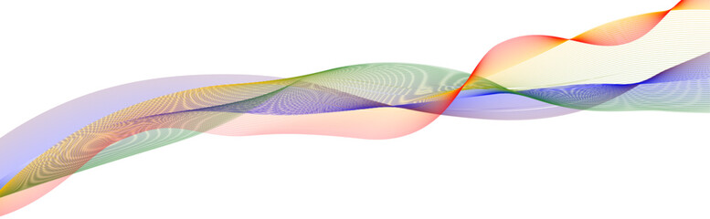Abstract rainbow colors line wave background. Technology abstract lines on a white background. Undulate Wave Swirl, frequency sound wave, twisted curve lines with blend effect