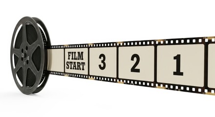 Film Reel Countdown Start Marker Sequence