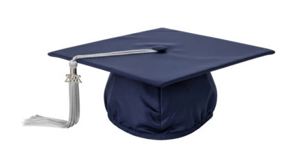 Isolated graduation cap with tassel, academic ceremony celebration gear for graduation success