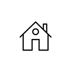 Obraz premium Minimalist House Icon Line Art Design