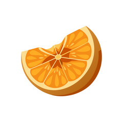 dried orange slice  with a few remaining peel sect 