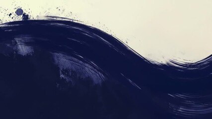 Abstract blue brushstroke on white background artistic design element - Powered by Adobe