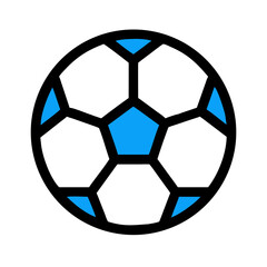Obraz premium Vector art of a simple black and white line drawing of a soccer ball
