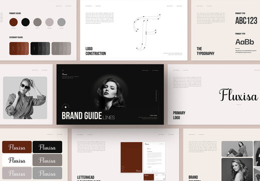 Luxury Fashion Brand Guidelines Presentation Template