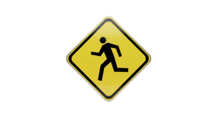 Isolated emergency exit sign conveys safety protocol for evacuation in hazardous situations