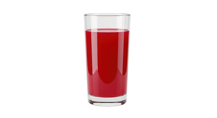 Isolated refreshing red juice in a glass, ready to drink, nutritious healthy beverage