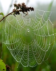 Dewdrop spiderweb