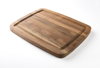 Wooden empty board food advertisement display.