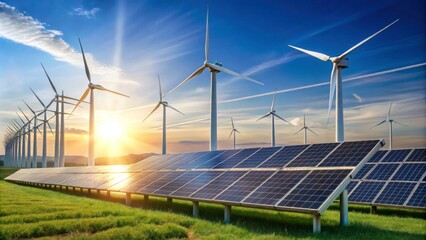 Renewable Energy Solutions with Solar Panels and Wind Turbines