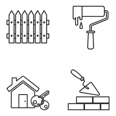 Vector art of home and construction icons