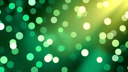 A vibrant abstract background featuring blurred green and yellow bokeh circles, creating a dreamy and visually appealing atmosphere.