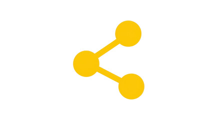 Isolated interconnected circles and lines for connection and networking concept art icon