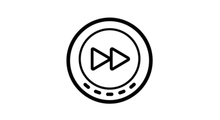Isolated vector illustration of a fast forward button icon, media player design, ui symbol