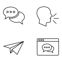 Vector art of communication and messaging icons
