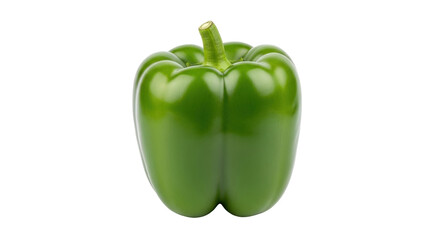 Isolated green bell pepper, fresh and vibrant, delicious vegetarian ingredient, healthy food