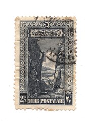 A vintage postage stamp from Turkey.
