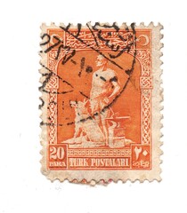 A vintage postage stamp from Turkey.