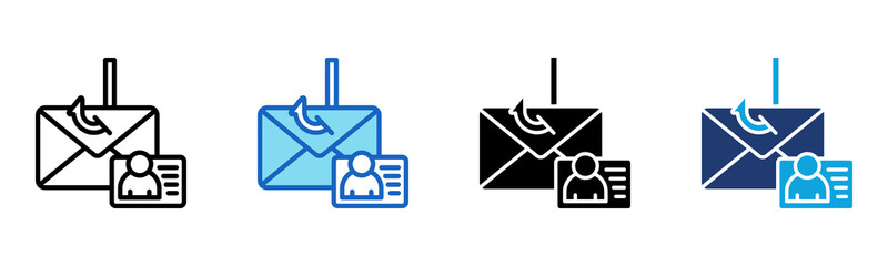 Spoofing icon Multi Style Vector Illustration