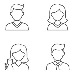 Vector art of user profile icons
