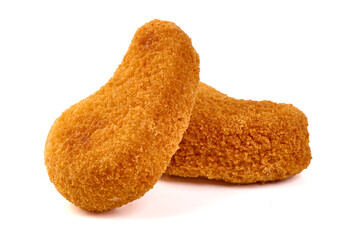Fried Chicken Nuggets, isolated on white background