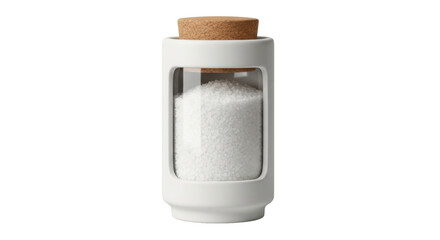 Isolated Salt Storage Container with Cork Lid, kitchen essential for seasoning ingredients