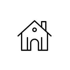Minimalist House Icon Line Art Design