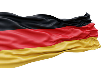 Waving German National Flag with Realistic Fabric Texture