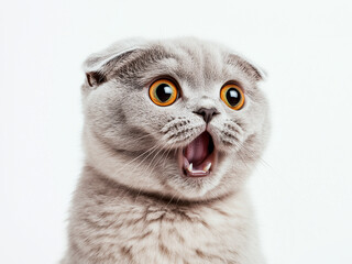 驚くスコティッシュフォールド