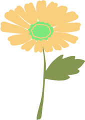 Daisy Illustration &ndash; Minimalist Floral Clipart