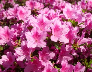 Close-up of blooming pink azaleas