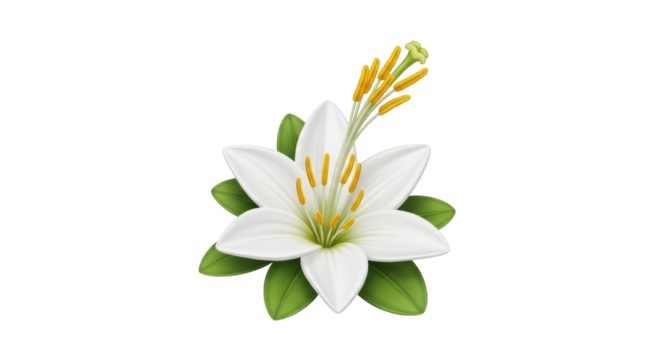 Isolated bloom illustration with petals, pistil, and stamen is a spring botanical vector