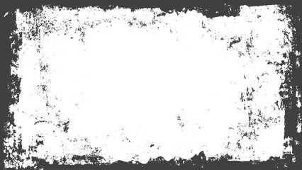 Fototapeta premium Rectangular retro frame with scratched grunge texture and dust overlay for vintage urban design backgrounds 