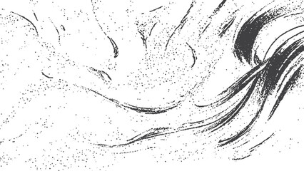 Vector Wavy Grunge Texture with Soft Distressed Brush Stroke Background for Overlay Effect