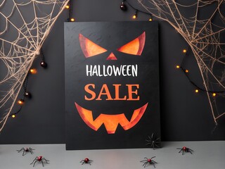 Spooky Halloween sale banner 