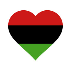 Fototapeta premium Vector art of panafrican heart symbol