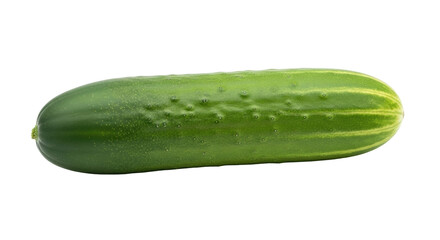 Isolated Green Cucumber Vegetable, Fresh and Juicy, Healthy Food, Organic and Nutritious Crop