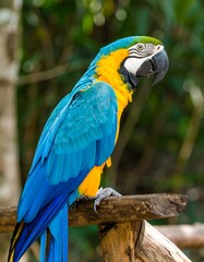 Vibrant parrot perched
