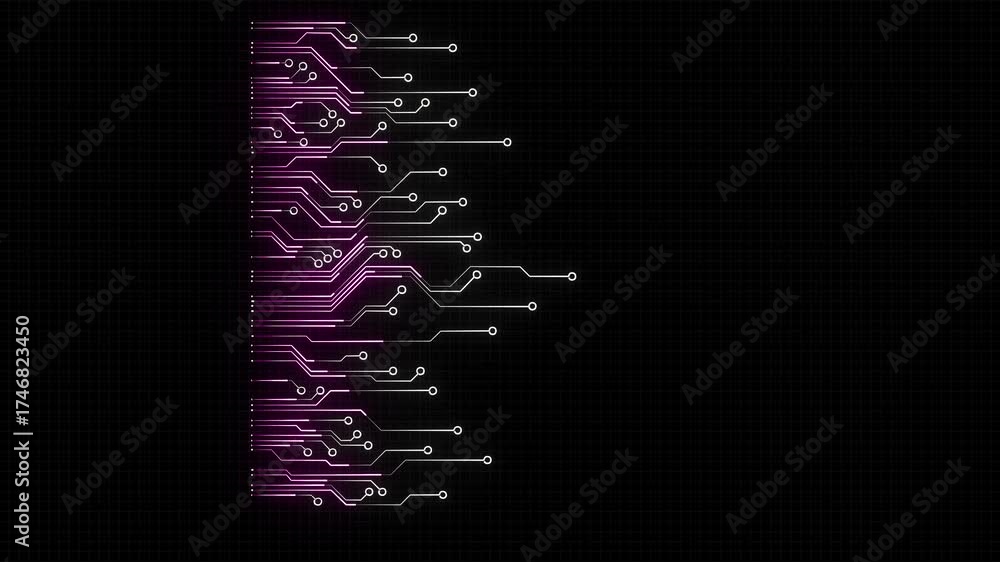 Wall mural png alpha.hud with electrical circuit and digital elements. futuristic ui technological display conn