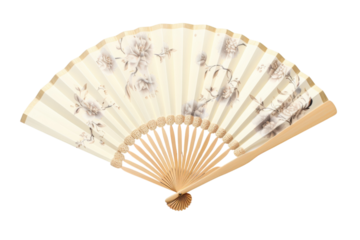 Elegant hand fan with floral design