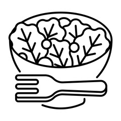 This Kale Ceasar Salad icon is suitable for Vegan Food, etc.