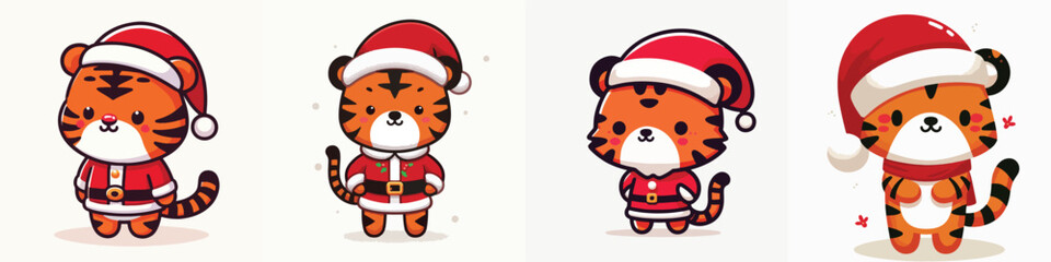 vector cute tiger in costume