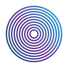 Concentric gradient circles abstract pattern in purple to blue radial lines
