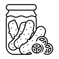 This Pickles icon is suitable for Vegan Food, etc.