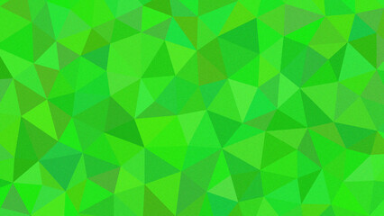 Green Geometric Polygon Mesh Background with Vibrant Shades and Textures