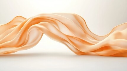 Abstract peach-toned fabric drapes smoothly