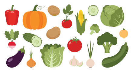 Fototapeta premium A colorful assortment of fresh vegetables including peppers pumpkins and potatoes.