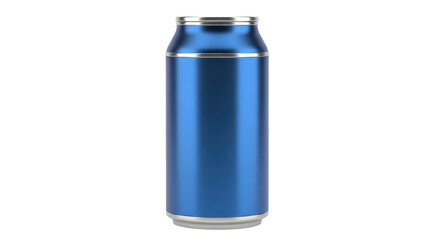 Isolated blue can mockup with smooth surface is perfect for beverage product advertising