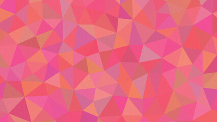 Pink polygonal background with mosaic style triangular pattern for modern design
