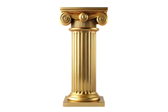 Gold column with a capital letter I on top - Powered by Adobe