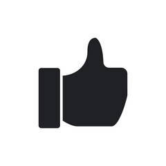 Obraz premium Social Media Thumbs Up Like Hand Solid Icon